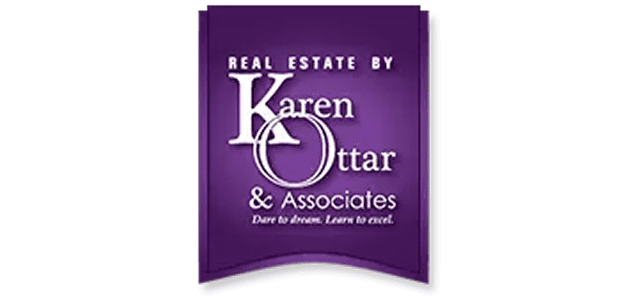 Real estate logo on purple background