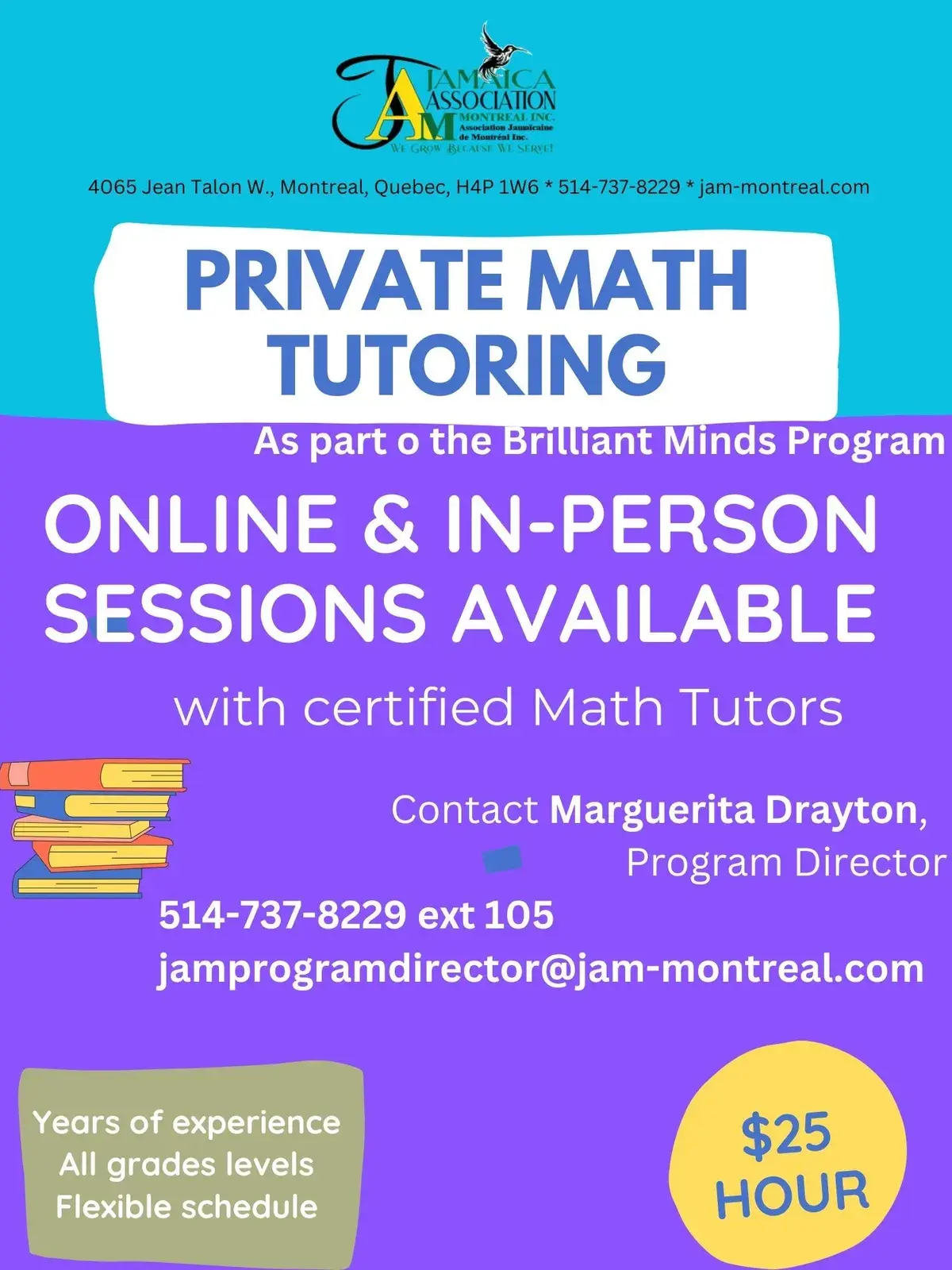 Private math tutoring advertisement