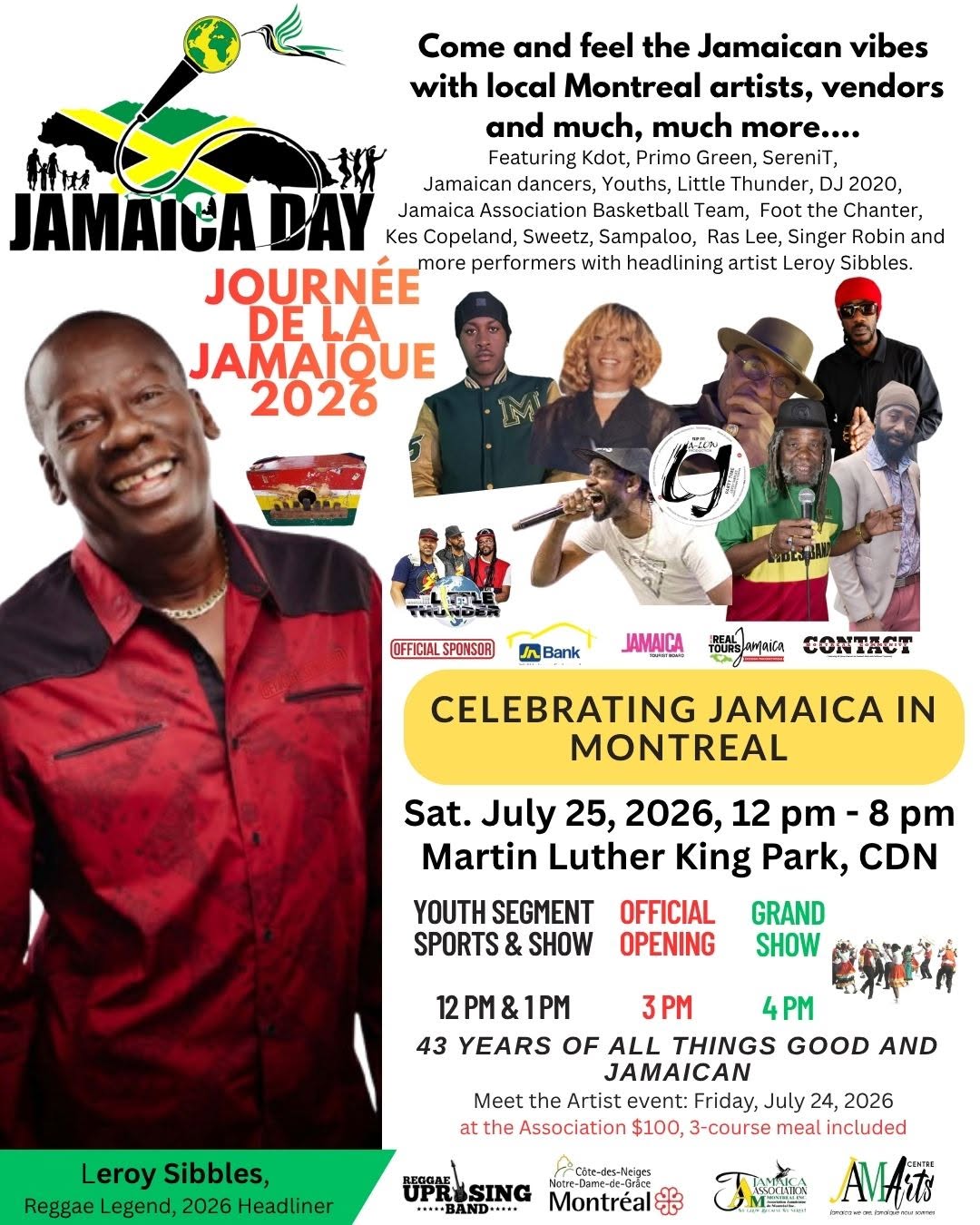 Jamaica Day Montreal 2026 festival poster