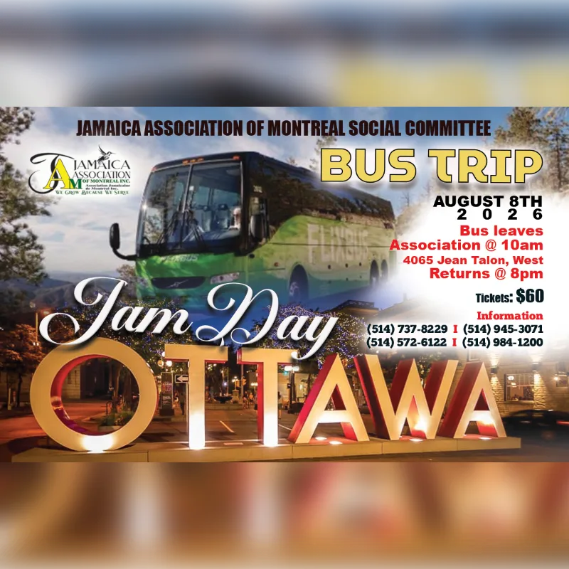 Jam Day Ottawa bus trip poster