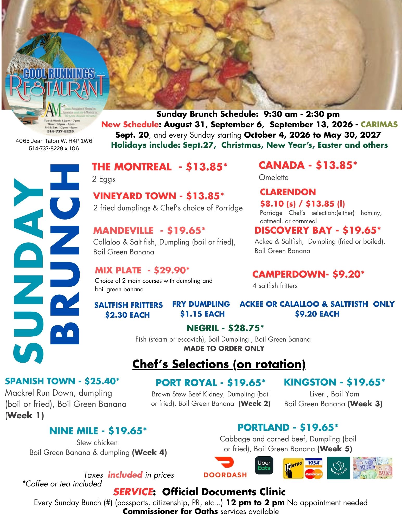Copy of Copy of Black Simple Brunch Menu