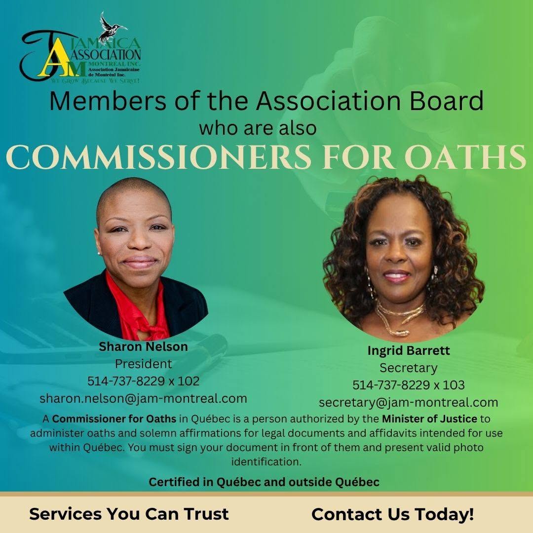 Commissioner of Oaths - JAM